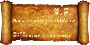 Marczinkech Periklész névjegykártya